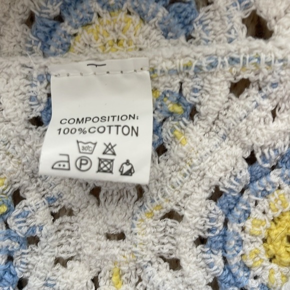 Wowo‎ Women's Boho Crochet Crop Top Small - Picture 5 of 5